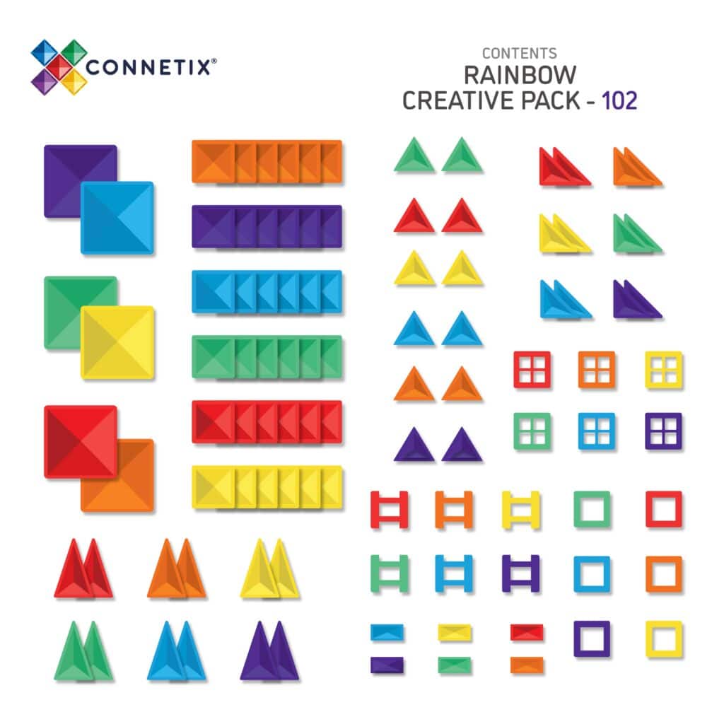 Connetix Rainbow Creative 102 Piece Pack