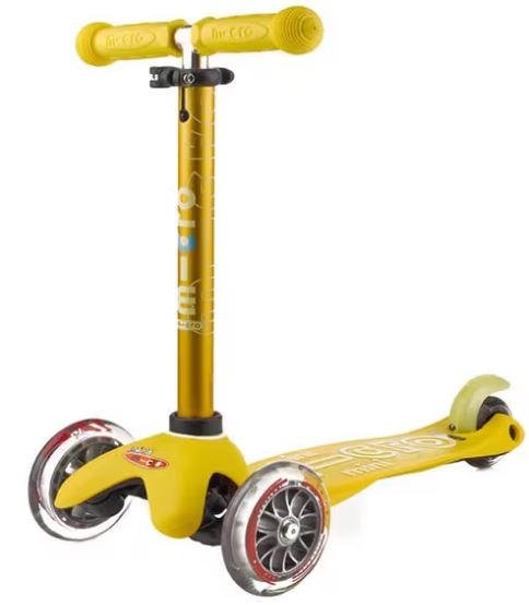 Yellow 3 wheel micro deluxe scooter