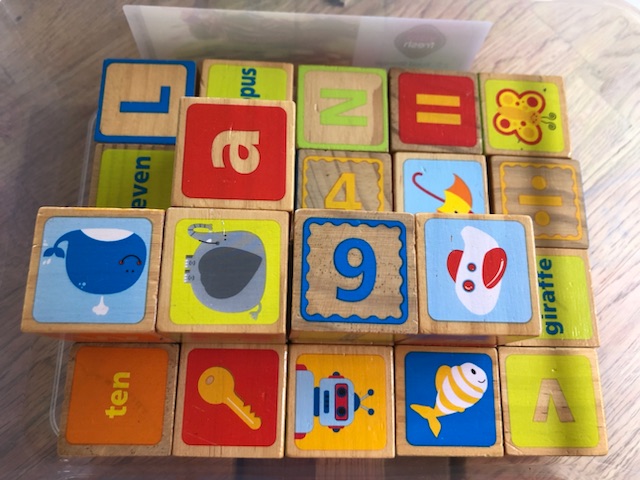 Mini alphabet blocks